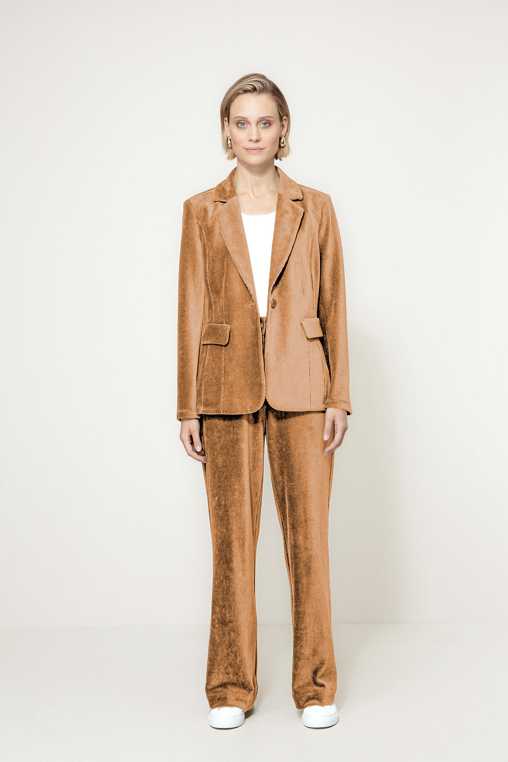 Blazer in Jersey Cord | Cognac