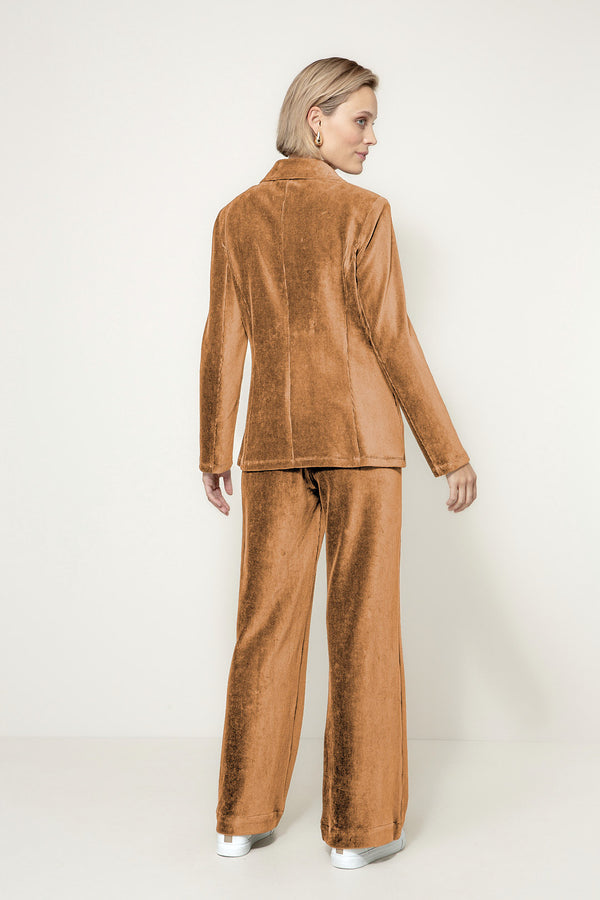 Blazer in Jersey Cord | Cognac