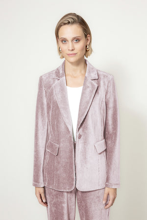 Blazer in Jersey Cord | Mauve