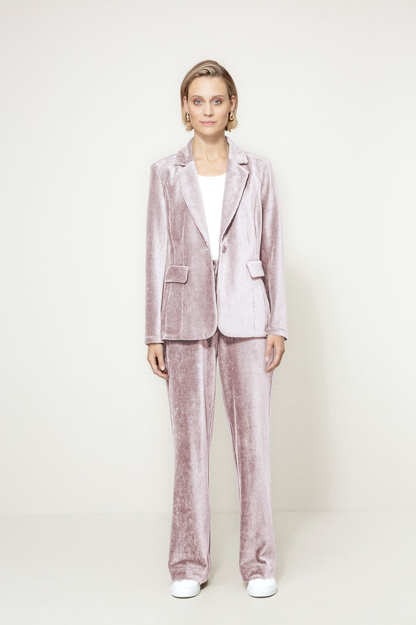 Blazer in Jersey Cord | Mauve