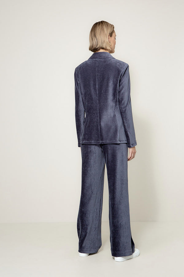 Blazer in Jersey Cord | Navy