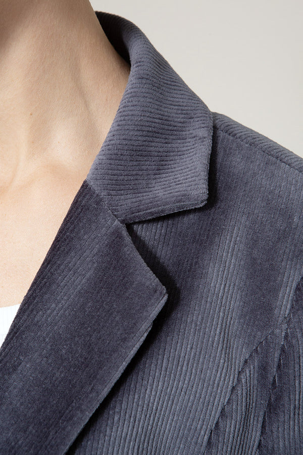 Blazer in Jersey Cord | Navy