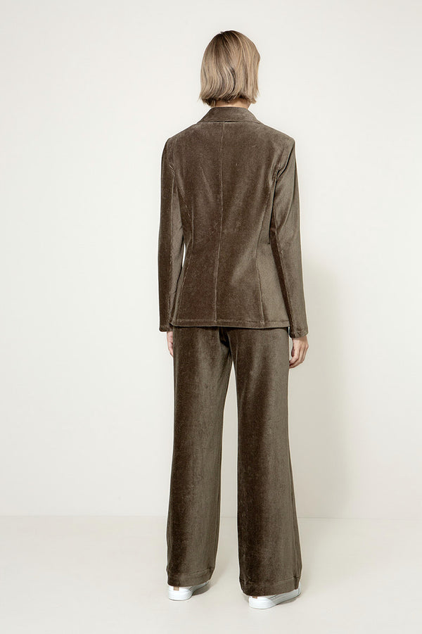Blazer in Jersey Cord | Olive