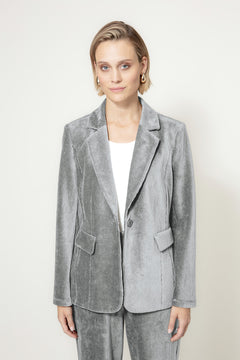 Blazer in Jersey Cord | Grey