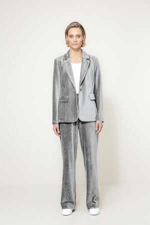 Blazer in Jersey Cord | Grey