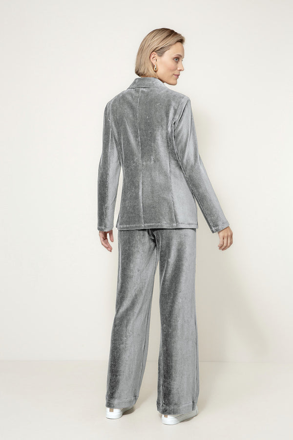 Blazer in Jersey Cord | Grey