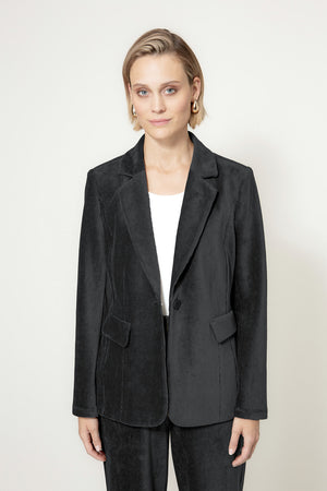 Blazer in Jersey Cord | Black