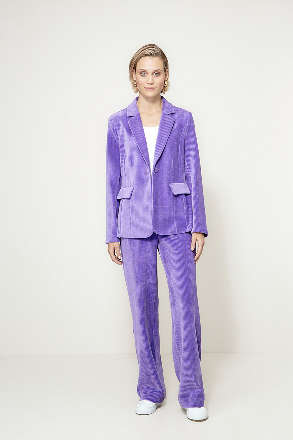 Blazer in Jersey Cord | Violet
