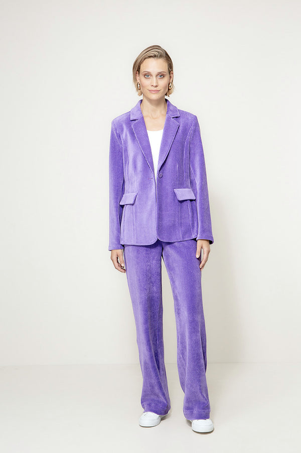 Blazer in Jersey Cord | Violet