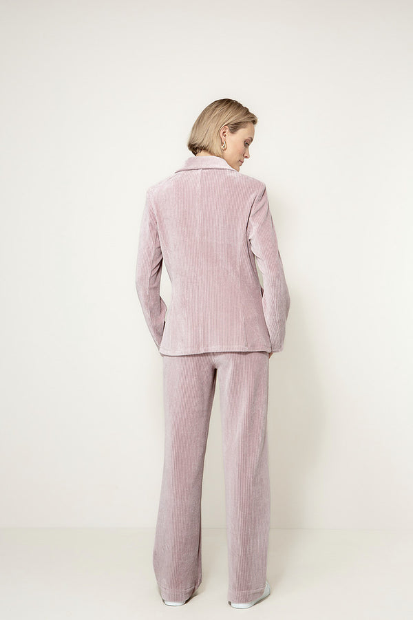 Blazer in Jersey Cord | Mauve
