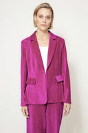 Blazer in Jersey Cord | Pink Berry