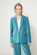 Blazer in Jersey Cord | Teal