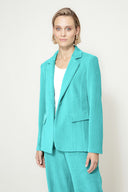 Blazer in Jersey Cord | Turquoise