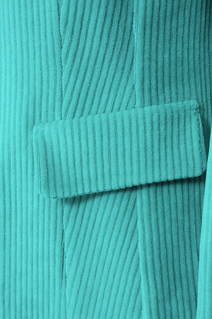 Blazer in Jersey Cord | Turquoise