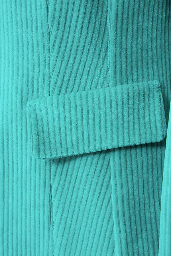 Blazer in Jersey Cord | Turquoise