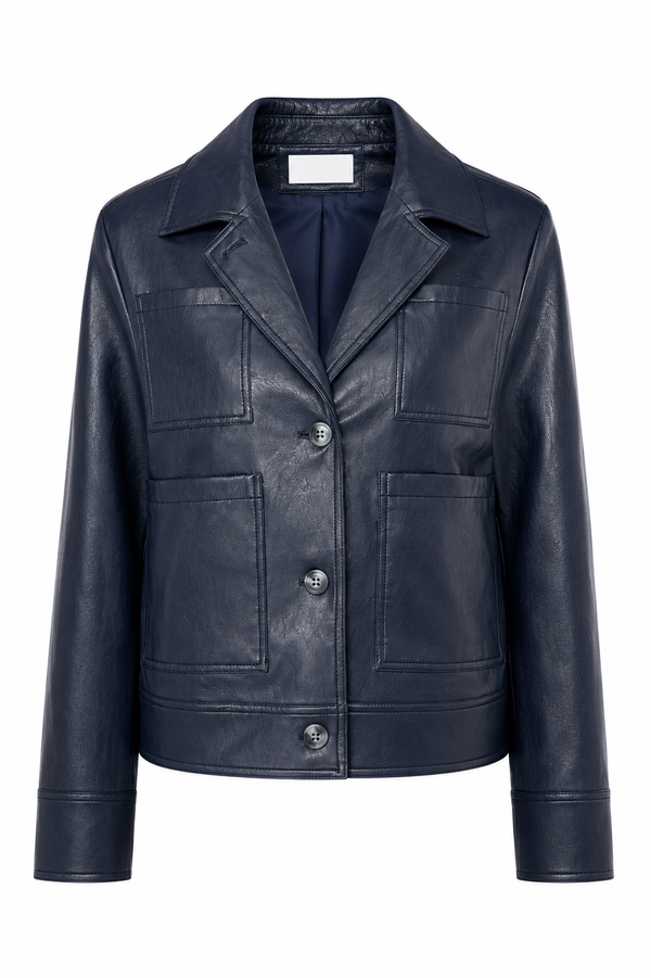 Jacke in veganem Leder