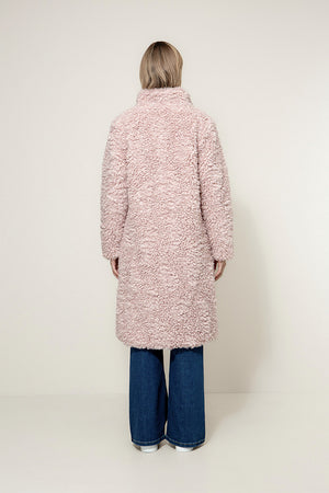 Mantel in Fake Fur | Mauve
