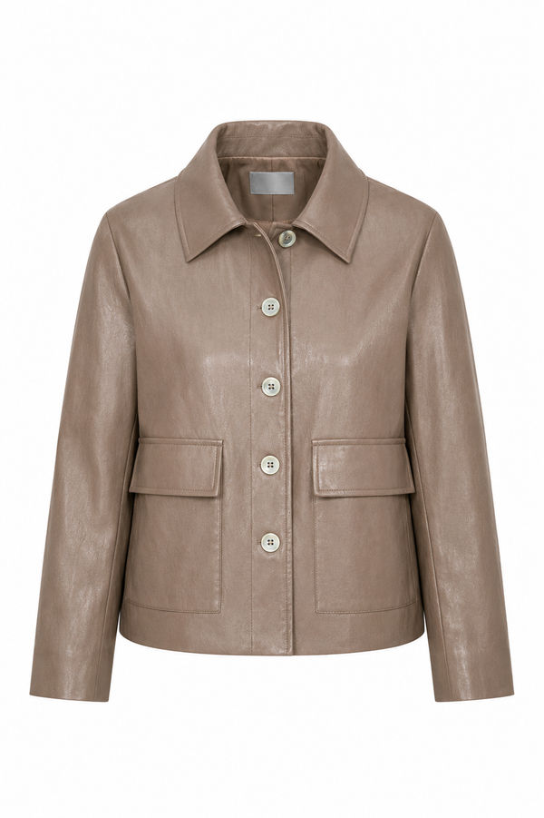 Jacke in veganem Leder