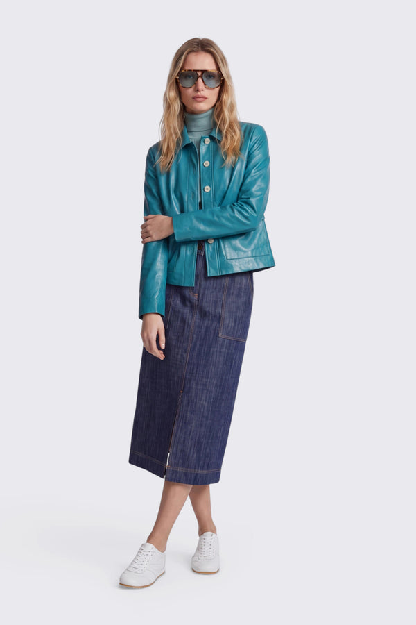 Jacke in veganem Leder