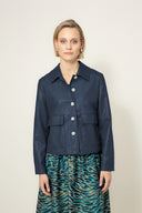 Jacke in veganem Leder | Navy