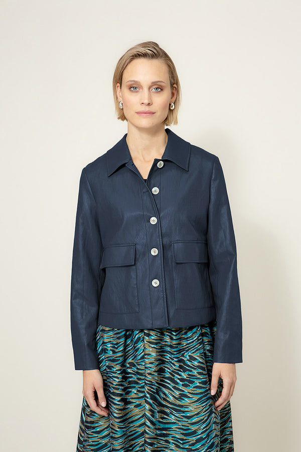 Jacke in veganem Leder