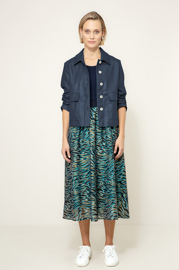 Jacke in veganem Leder | Navy