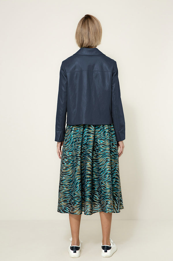 Jacke in veganem Leder | Navy