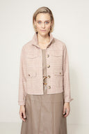 Karrierte Jacke in Heavy Jersey | Mauve