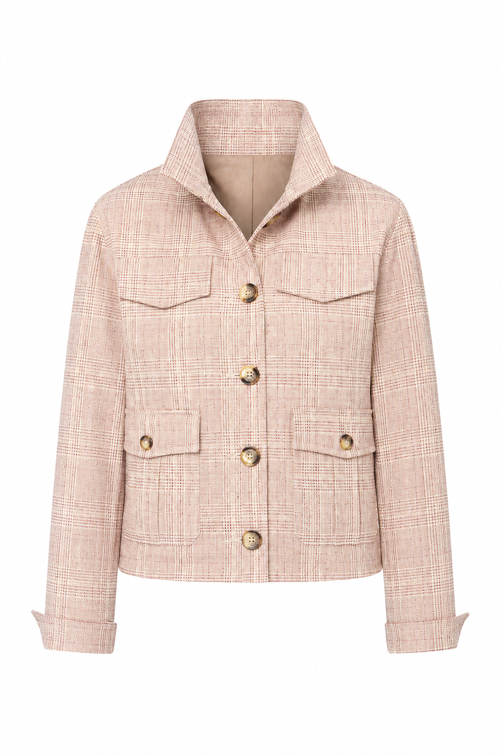 Karrierte Jacke in Heavy Jersey
