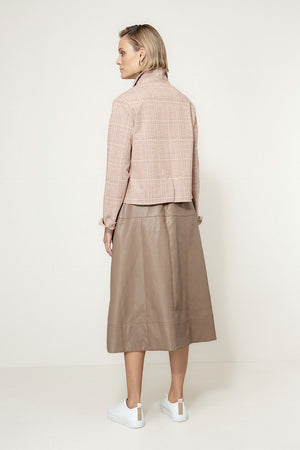 Karrierte Jacke in Heavy Jersey | Mauve