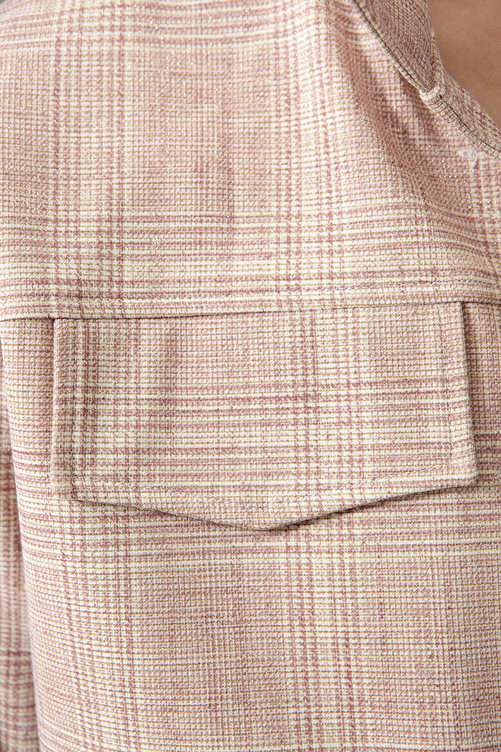 Karrierte Jacke in Heavy Jersey