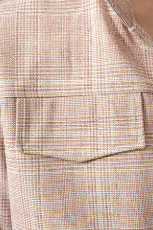 Karrierte Jacke in Heavy Jersey | Mauve