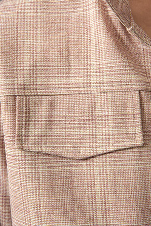 Karrierte Jacke in Heavy Jersey | Mauve