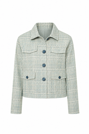 Checkered jacket in heavy jersey