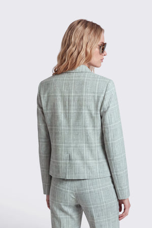 Checkered jacket in heavy jersey