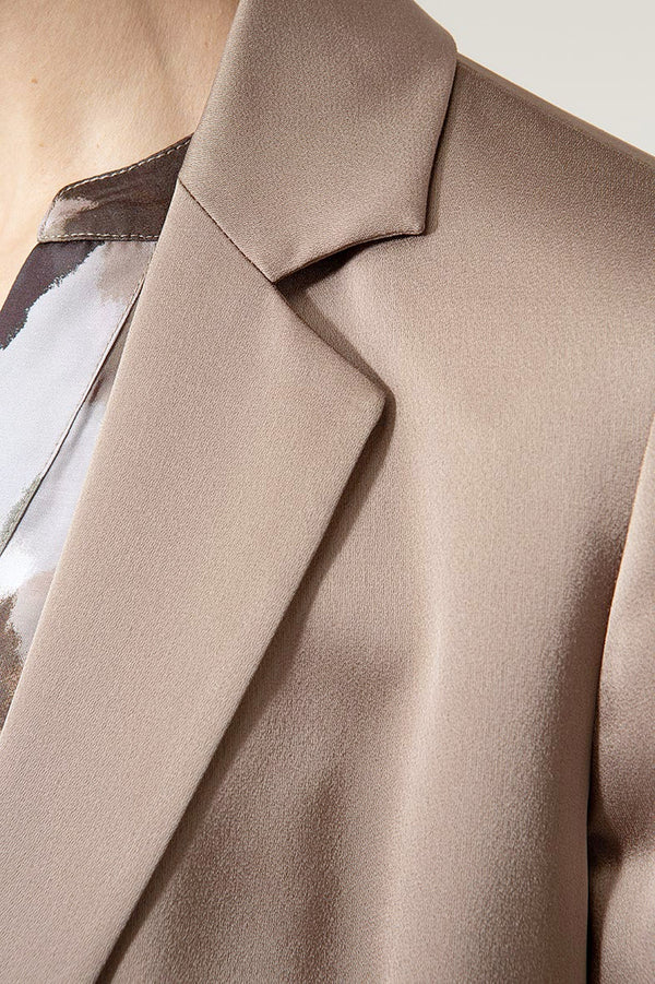 Blazer in Satin | Taupe