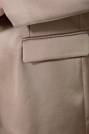 Blazer in Satin | Taupe