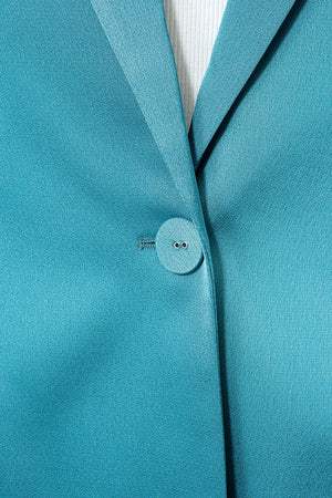 Blazer in Satin | Teal