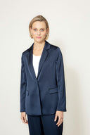 Blazer in Satin | Navy