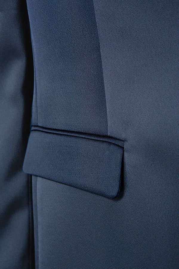 Blazer in Satin | Navy