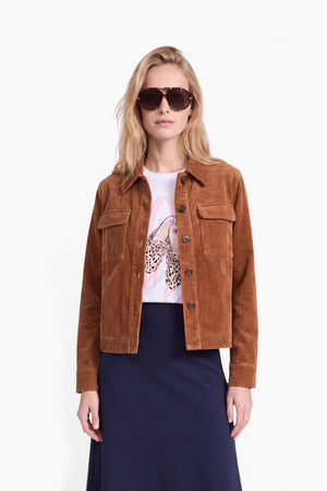 Jacke in Jersey Cord