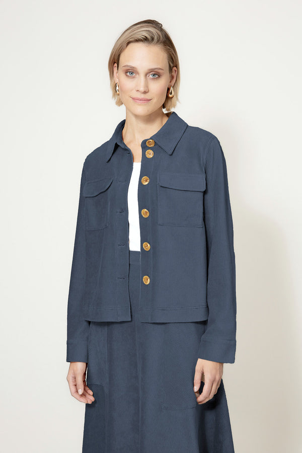 Jacke in Jersey Cord