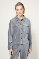 Jacke in Jersey Cord | Grey