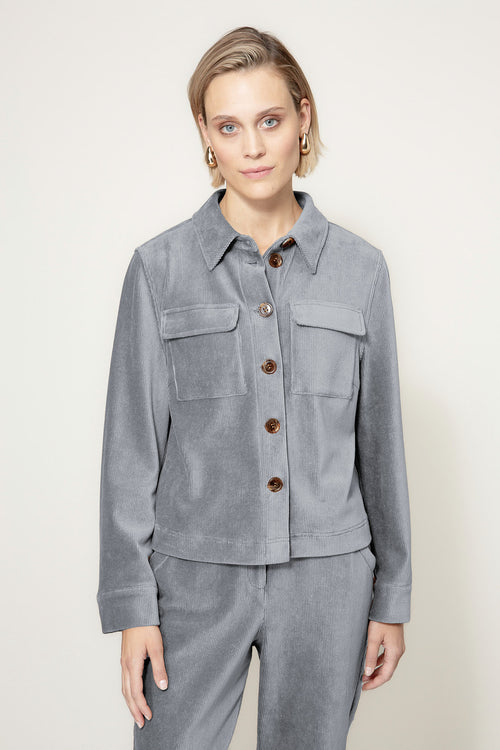 Jacke in Jersey Cord | Grey
