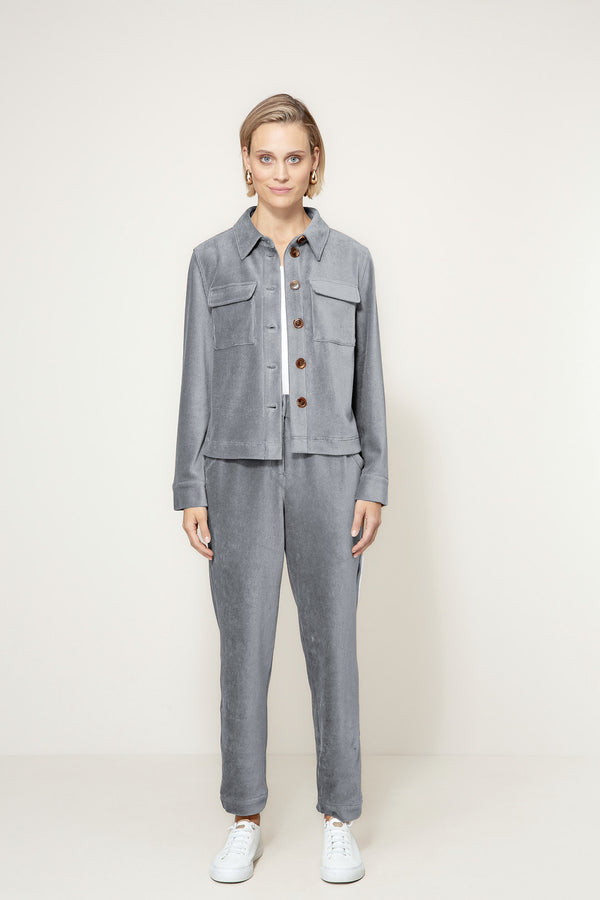 Jacke in Jersey Cord | Grey