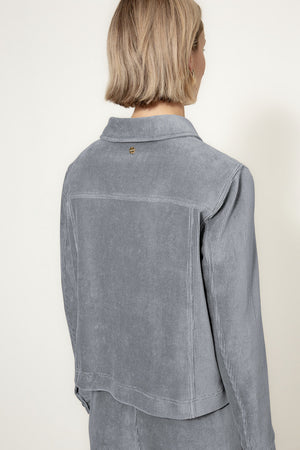 Jacke in Jersey Cord | Grey