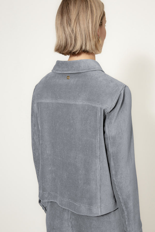 Jacke in Jersey Cord | Grey