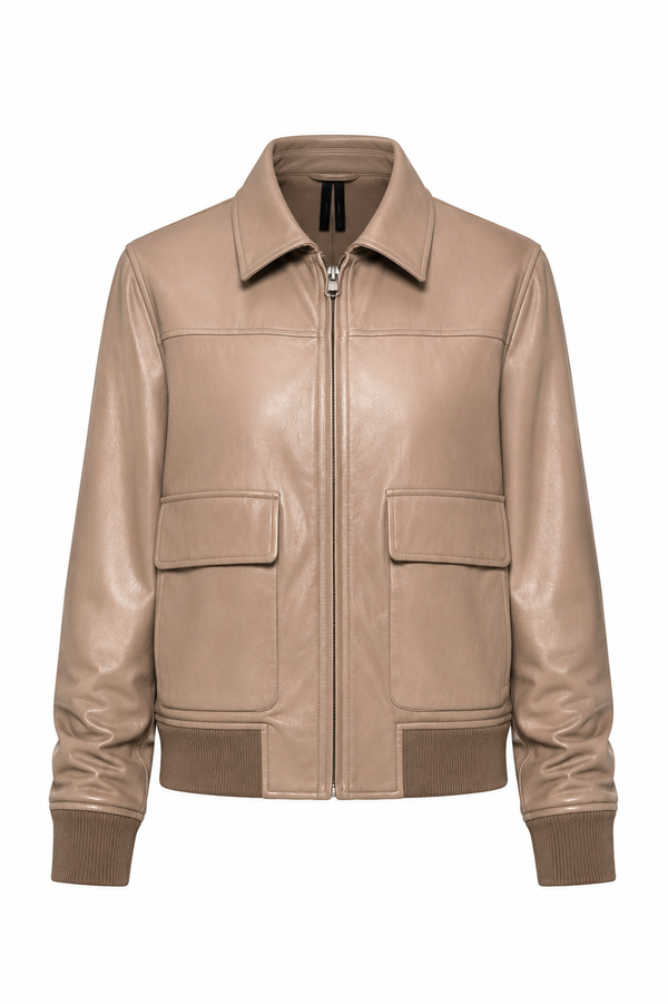 Jacke in veganem Leder