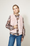 Weste in Fake Fur | Mauve