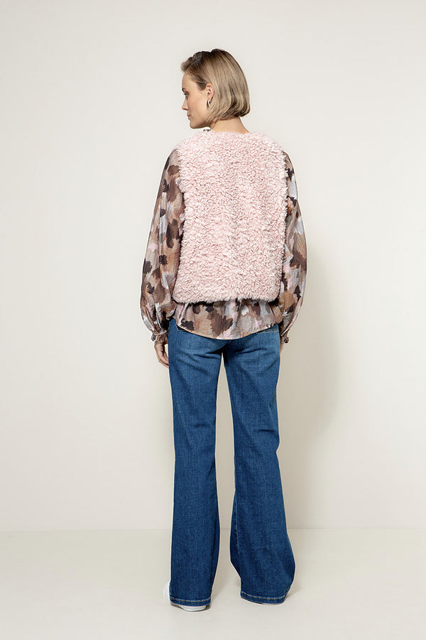 Weste in Fake Fur | Mauve